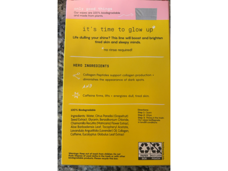 Busy Co Brightening Body Wipes, Lavender, 10.9 oz, 10 Count