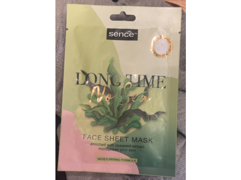 Sence Long Time No Sea Face Sheet Mask, 0.8 fl oz/23 mL