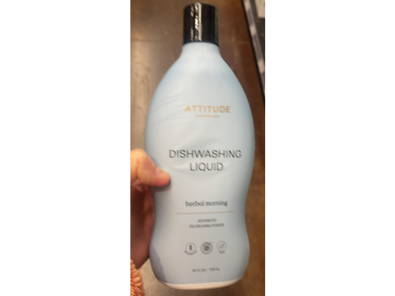 Attitude Dishwashing Liquid, Herbal Morning, 24 fl oz/709 mL