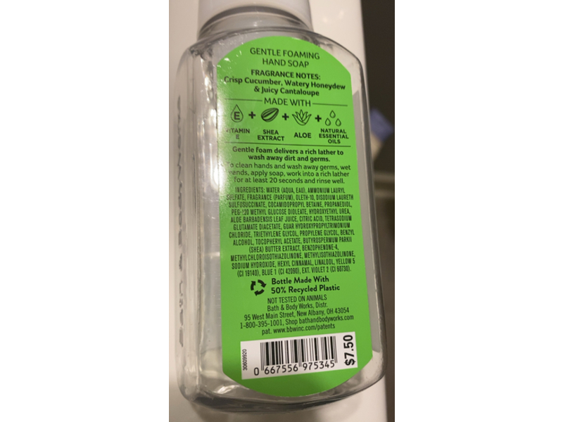 Bath & Body Works Gentle Foaming Hand Soap, Cucumber Melon