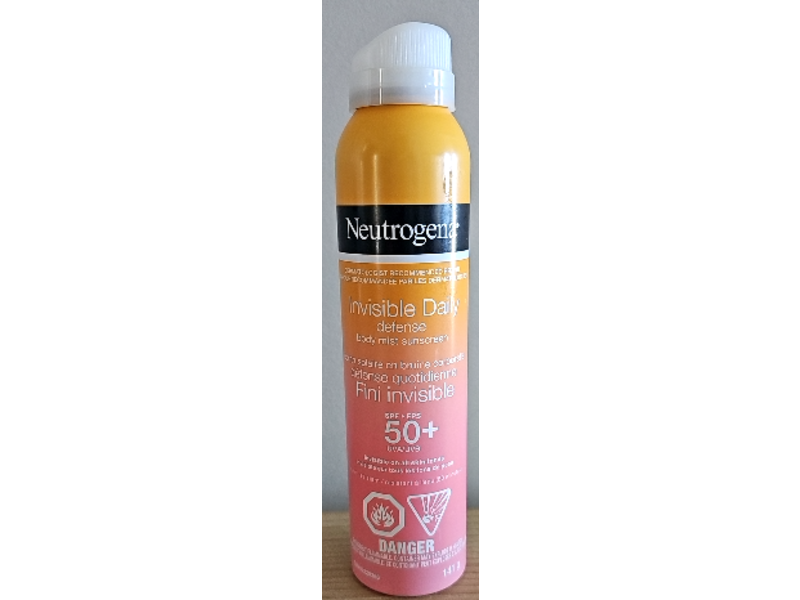 Neutrogena Invisible Daily Defense Body Mist Sunscreen, SPF 50 +, 141 g