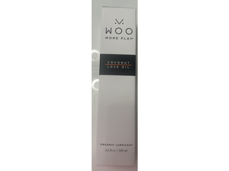 Woo More Play Organic Lubricant Love Oil, Coconut, 3.3 fl oz/100 mL