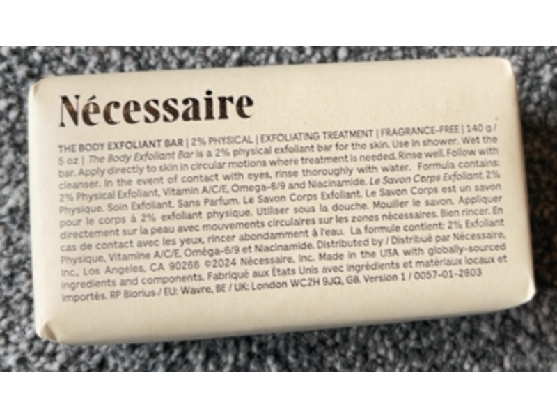 Necessaire The Body Exfoliant Bar, 5 oz/140 g