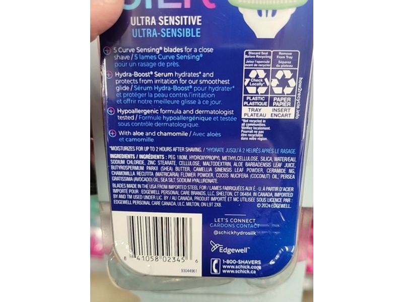 Schick Hydro Silk Hydra-Boost Serum + Disposable Jetables, 2 Count