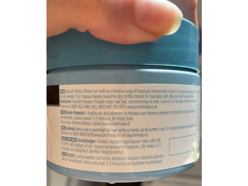 John Frieda Hydrate & Recharge Deep Soak Masque, 250 mL