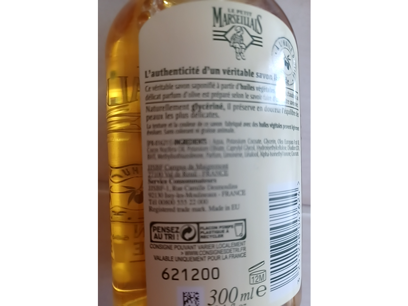 Le Petit Marseillais Pure Liquid Hand Soap, Olive Oil, 10.1 fl oz/300 mL