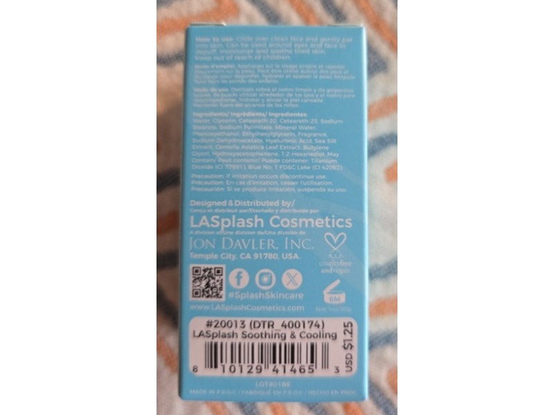 LASplash Soothing & Cooling Face Stick, 1.3 oz/38 g