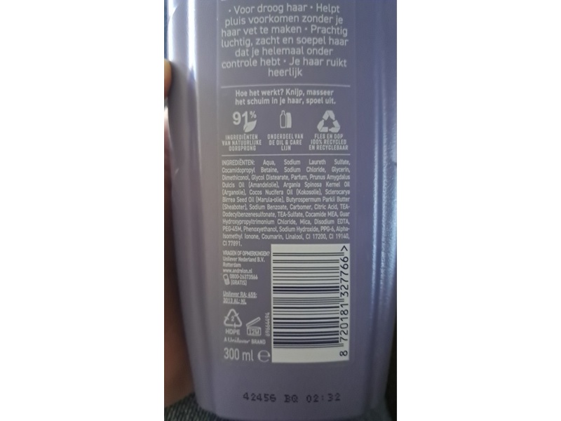 Andrelon Oil & Care Shampoo, Argon Oil & Maruja Oil, 300 mL