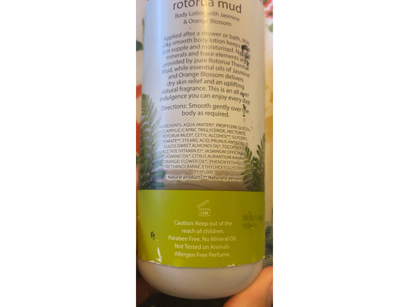 Wild Ferns Rotorua Mud Body Lotion, Jasmine & Orange Blossom, 7.77 oz/230 mL