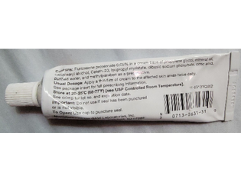 Fluticasone Propionate Cream, USP 0.05%, 15 g, G&W Laboratories, Inc (RX)