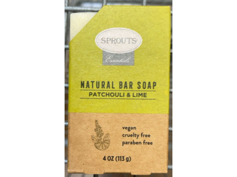 Sprouts Natural Bar Soap, Patchouli & Lime, 4 oz/113 g