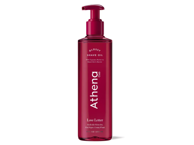 Athena Club Glossy Shave Oil, Love Letter, 8 fl oz/236 mL