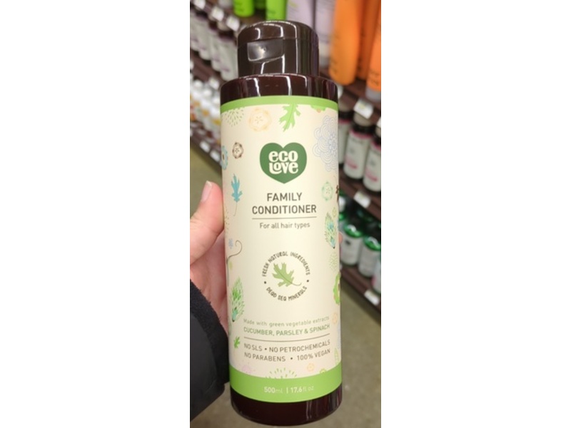 Eco-Love Family Conditioner, Cucumber, Parsley & Spinach, 17.6 fl oz/500 mL