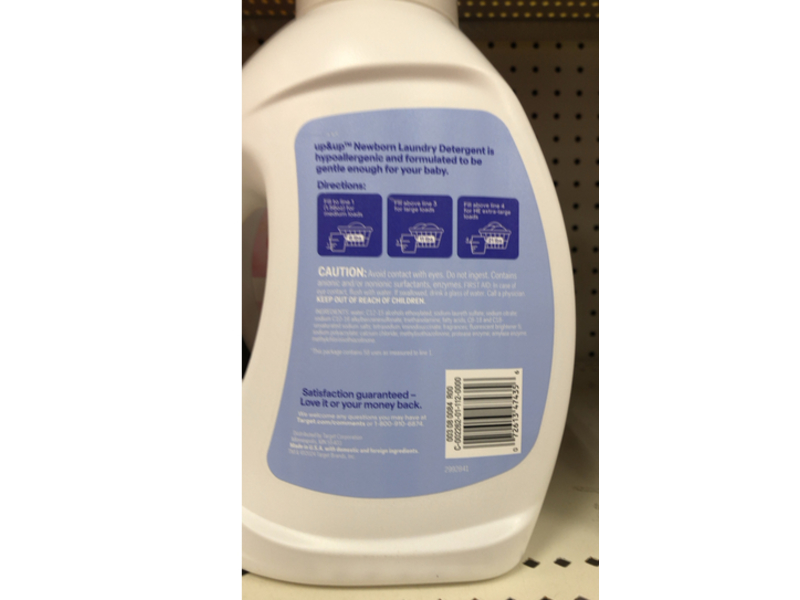 Up & Up Newborn Laundry Detergent, 58 Loads, 92 fl oz/2.72 L