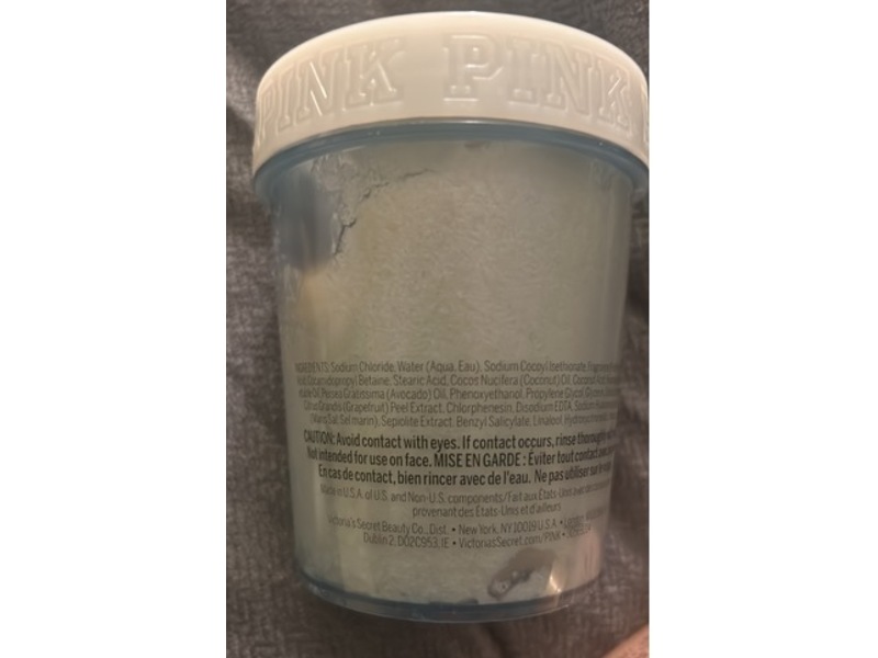 Victoria's Secret Pink Water Scrub, Hyaluronic Acid + Sea Minerals, 10 oz/283 g