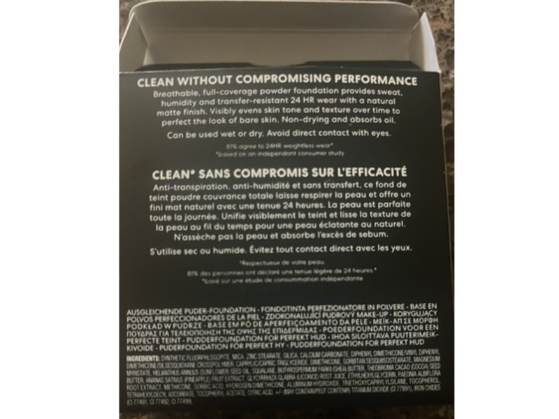bareMinerals Barepro Skin-Perfecting Pressed Powder Foundation, Medium Deep 45 Neutral, 0.28 oz/8 g