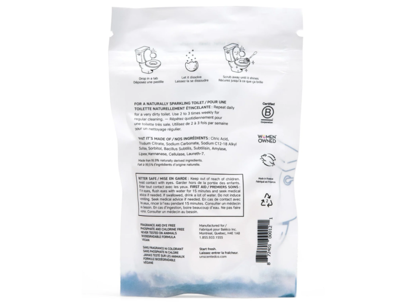 The Unscented Company Toilet Bowl Cleaner, 2.75 fl oz/78 g, 22 Count