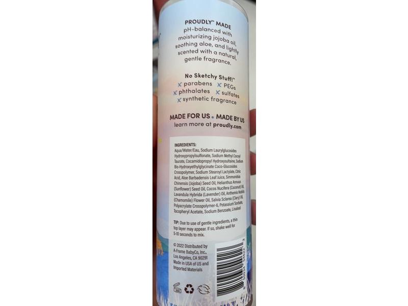 Proudly Gentle Baby Wash, Lavender Chamomile, 9 fl oz/266 mL