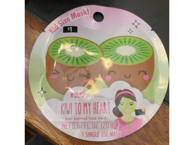 Taste Beauty Face Mask, Kiwi Scented, 0.67 fl oz/20 mL