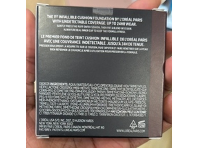 L'Oreal Paris Infallible 24H Fresh Wear Cushion Foundation, 420 Cool, 0.38 oz/11 g