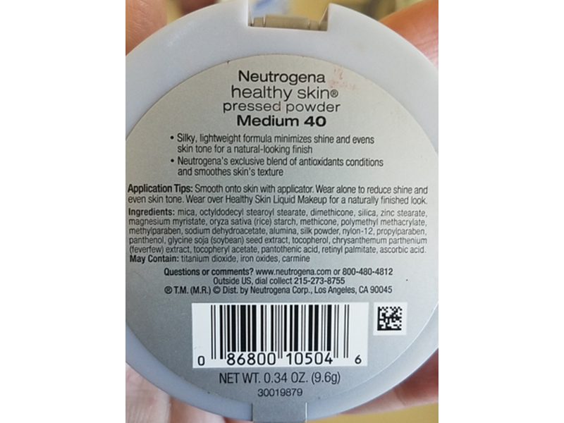 Neutrogena Healthy Skin Pressed Powder, Medium 40, 0.34 oz/9.6 g