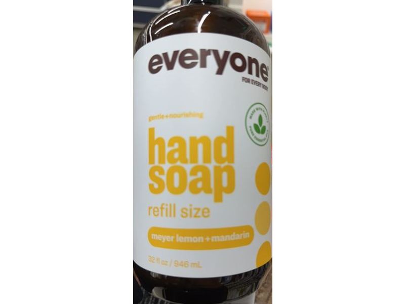 Everyone Hand Soap Refill Size, Meyer Lemon + Mandarin, 32 fl oz/946 mL