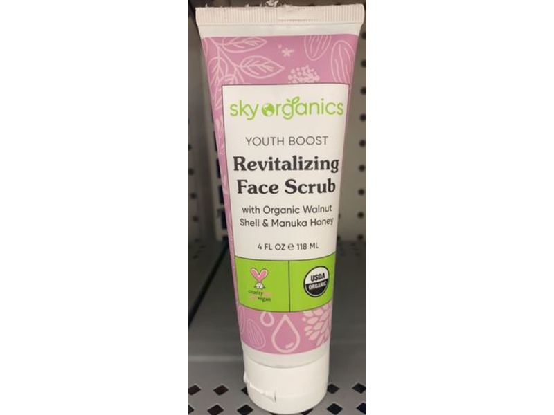 Sky Organics Youth Boost Revitalizing Face Scrub, 4 fl oz/118 mL
