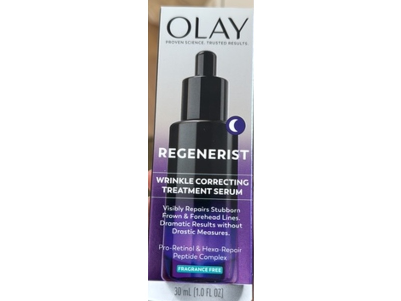 Olay Regenerist Wrinkle Correcting Treatment Serum, pro-Retinol & Hexa-Repair peptide Complex, 1.0 fl oz/30 mL