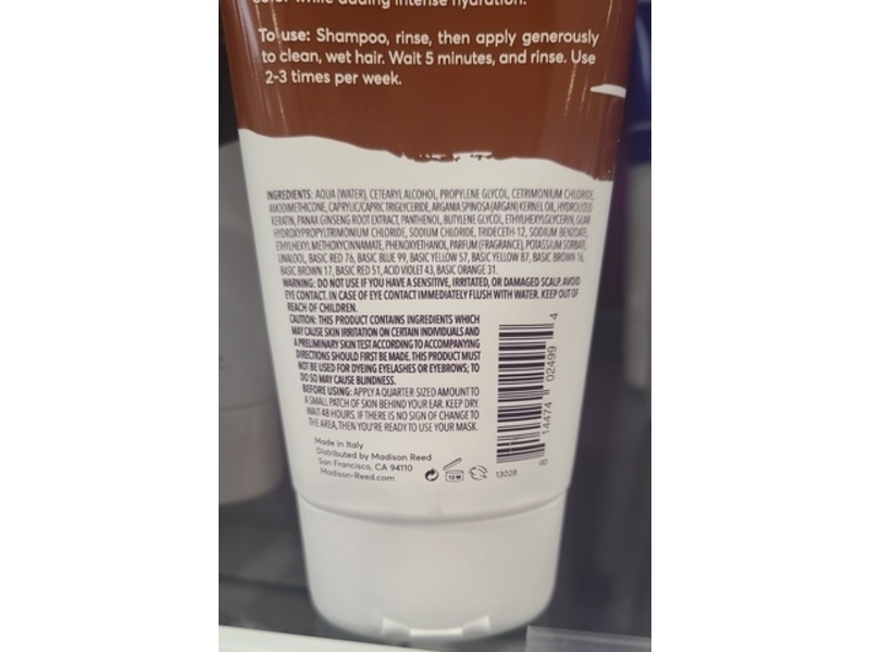 Madison Reed Color Therapy Depositing Hair Mask, Castagna, 4 fl oz/118 mL