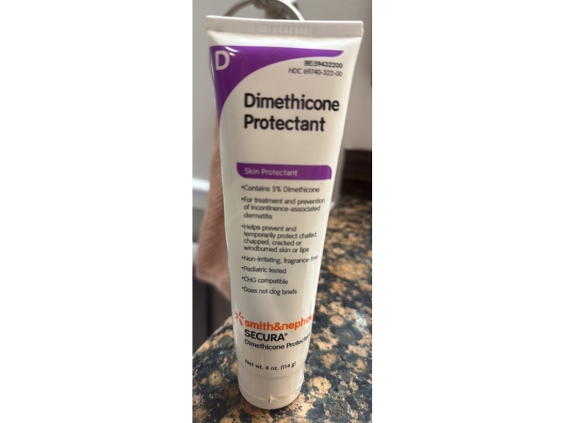 Smith & Nephew Secura Dimethicone Protectant Cream, 4 oz/114 g