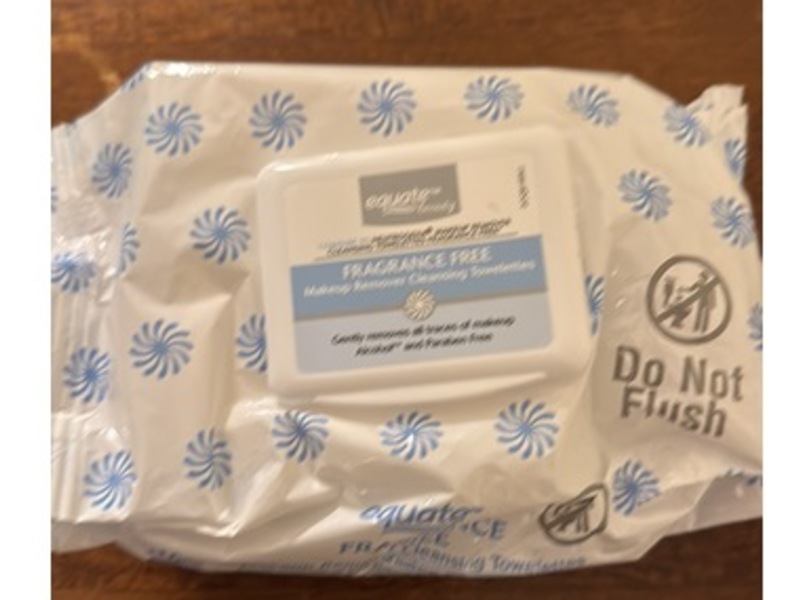 Equate Makeup Remover Cleansing Towelettes, Fragrance Free, 40 Count
