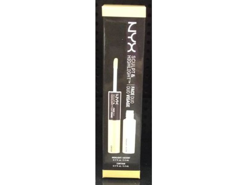 NYX Professional Makeup Sculpt & Highlight Face Duo, Almond Light, 0.17 fl oz