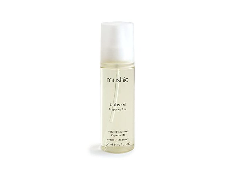 Mushie Organic Baby Oil, Fragrance Free, 4.90 fl oz/145 mL