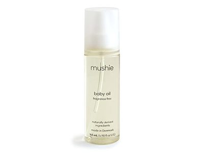Mushie Organic Baby Oil, Fragrance Free, 4.90 fl oz/145 mL