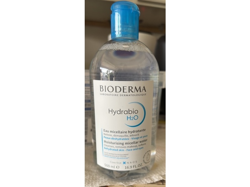Bioderma Hydrabio H2O Micellar Water Makeup Remover, 16.7 fl oz/500 mL