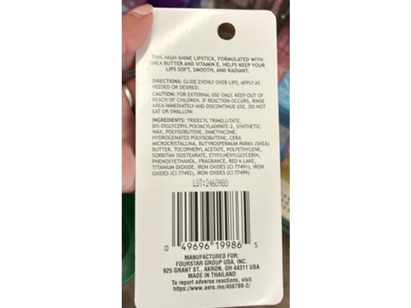 b-Pure High Shine Lipstick, Berry, 0.13 oz/3.6 g