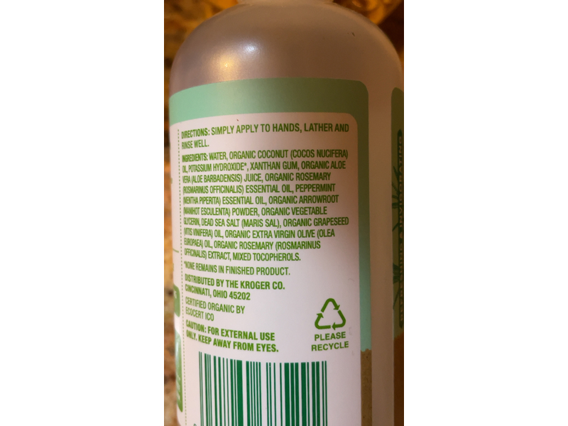 Simple Truth Hand Soap, Rosemary Mint, 12 fl oz/354mL