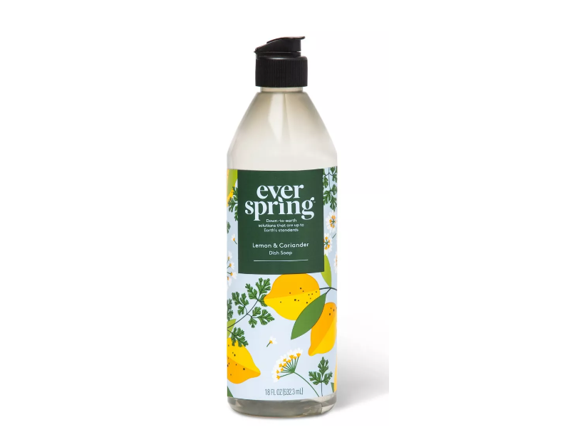 Ever Spring Lemon & Coriander Dish Soap, 18 fl oz/532.3 mL