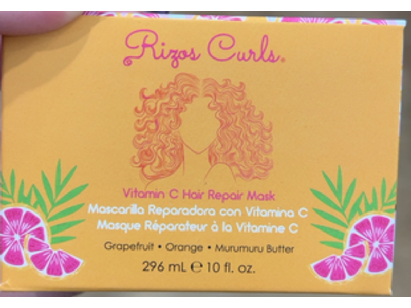 Rizos Curls Vitamin C Hair Repair Mask, Grapefruit, Orange & Murumuru Butter, 10 fl oz/296 mL