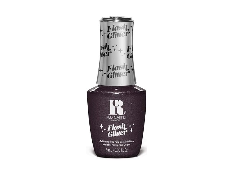 RC Red Carpet Manicure Flash Glitter Gel Polish, She's A Gem, 0.30 fl oz/9 mL