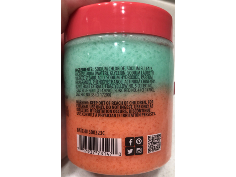 Onyx Bath House Foaming Body Scrub, Watermelon Splash, 14 oz/400 g