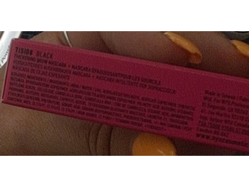 NYX Professional Makeup Thickening Brow Mascara, Black, 0.03 fl oz