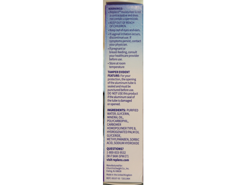 Replens Long-Lasting Vaginal Moisturizer, 1.23 oz/35 g