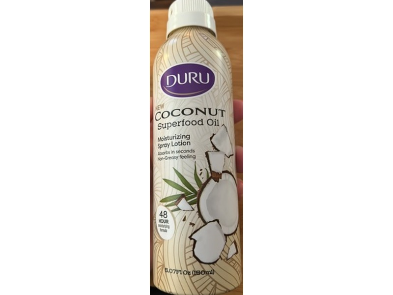 Duru Moisturizing Spray Lotion, Coconut Superfood Oil, 8.07 fl oz/150 mL
