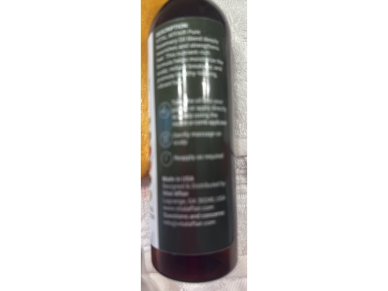 Vital Affair 100% Pure Hair Oil, Rosemary, 6 fl oz/177 mL