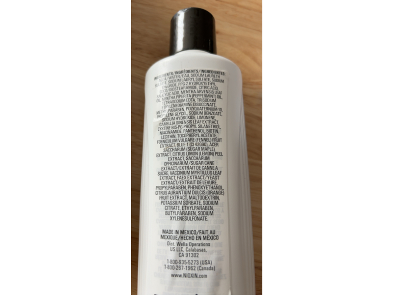 Nioxin 3 Cleanser Shampoo, 10.1 oz/300 mL