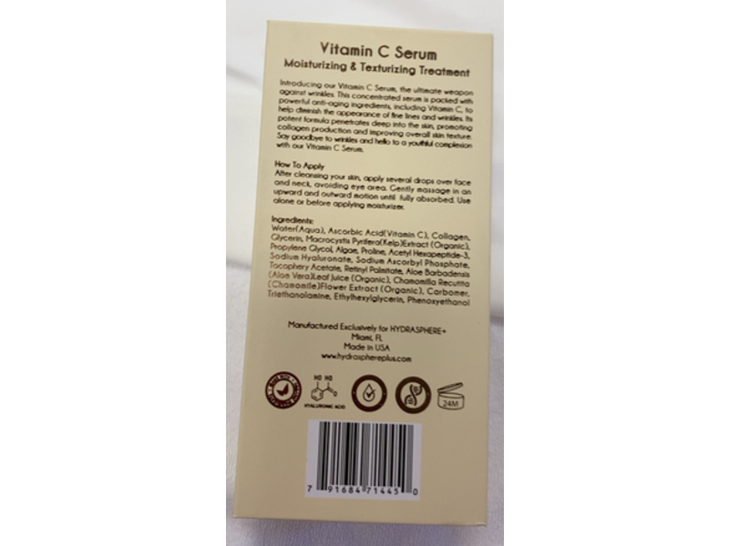 Hydrasphere+ Vitamin C Serum, 1 fl oz/30 mL