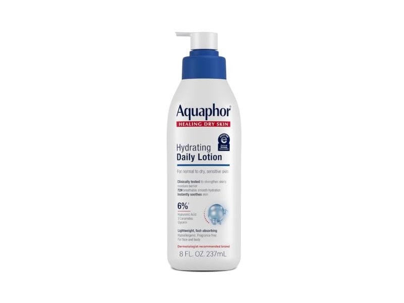 Aquaphor Hydrating Daily Lotion, Normal To Dry Sensitive Skin, 8 fl oz/237 mL
