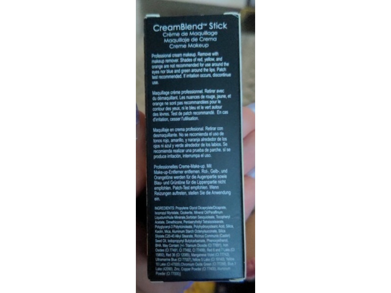 Mehron Makeup Cream Blend Foundation Stick, Orge Green, 0.75 oz/21 g