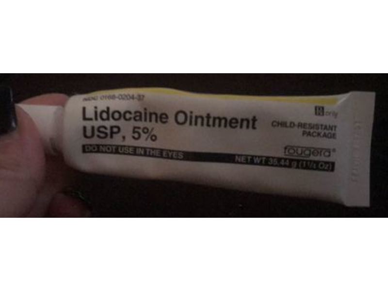 Lidocaine Ointment USP 5%, 36.44 g, Fougera (RX)
